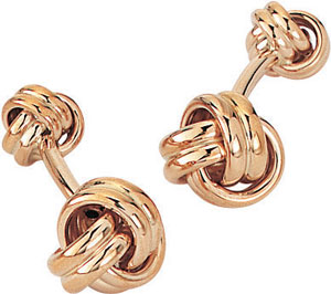 S.S. DBL HOLLOW LOVE KNOT CUFF LINK