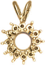 14KW CAST PENDANT 1/.25 8/.02