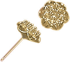 14KW 7 DIA CLUSTER EARRING 7/.01