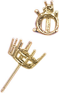 14KY WIRE STUDS FOR 2 RD STONES .05.01