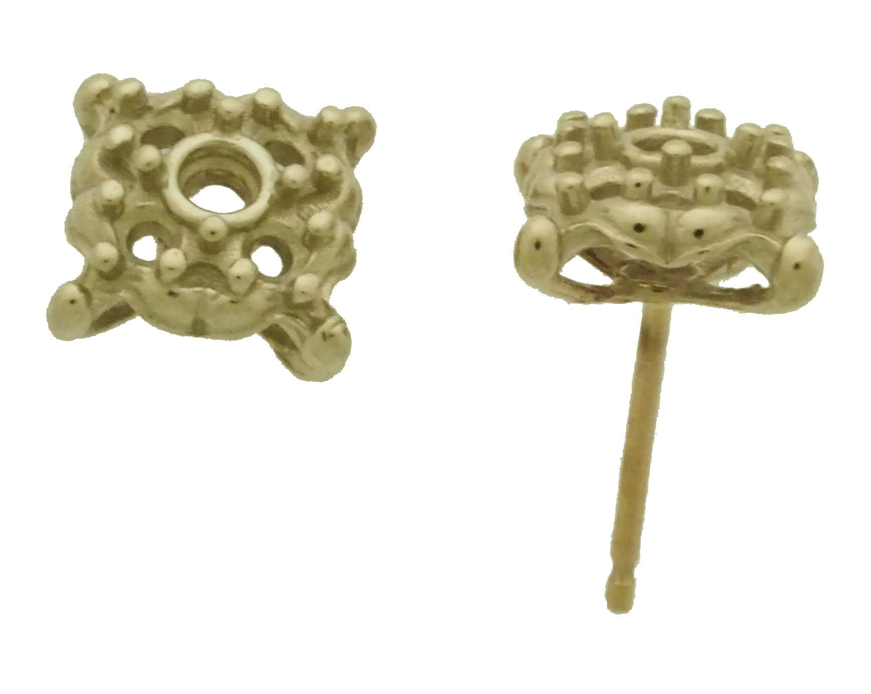 14KW CLUSTER EARRING FOR 1/.07 4/.03