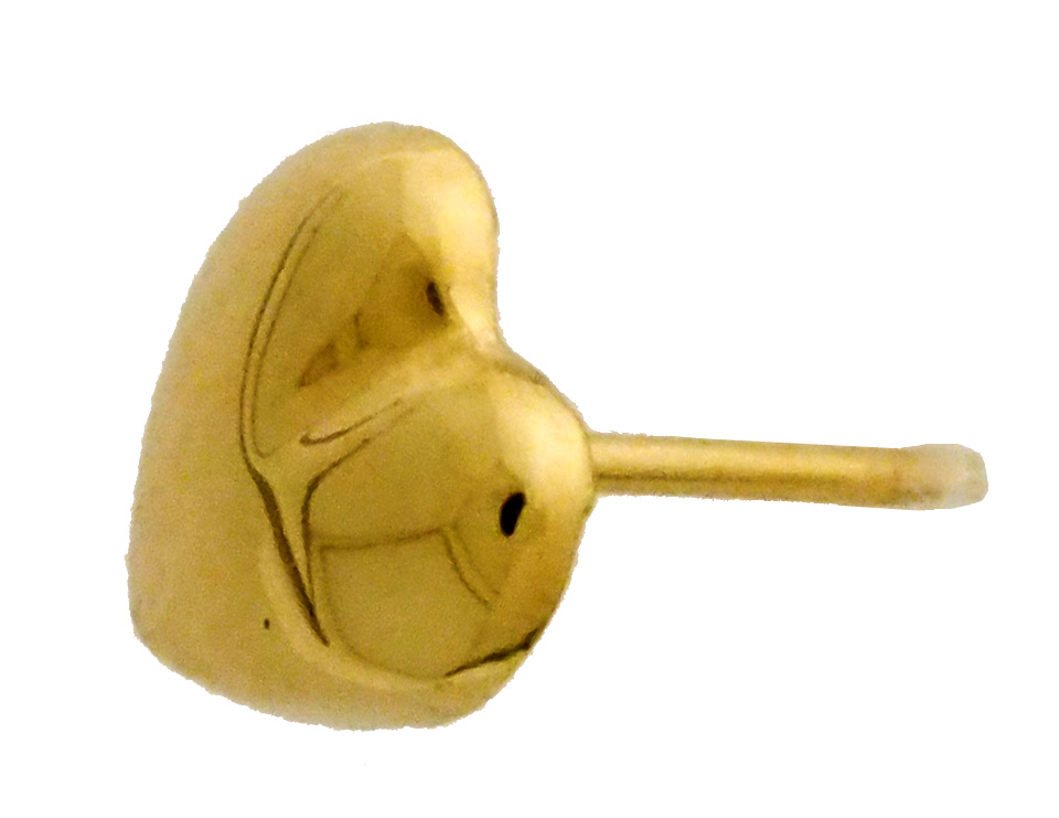 14KY HEART EARRING 8mm