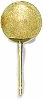 14KY RD 7mm BALL EARRING W/FLOR DESIGN