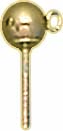 14KY 4mm BALL EARRING SCREW POST W/RING (FITS TP35)