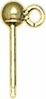 G.F. SHINY BALL EARRING W/RING 3mm