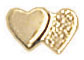 14KY LW STAMPED EARRING 2 SM HRTS