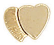 14KY LW STAMPED EARRING 2 MED HRTS
