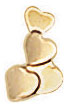 14KY LW STAMPED EARRING 4 SM HRTS