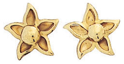 14KY 5 STAR FLOWER EARRING SM.