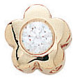 14KY FLOWER SHAPE  STUD W/ CZ