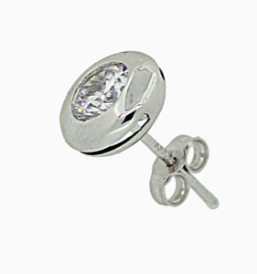 14KW BEZEL STUD W/2.5mm CZ 4mmOD