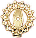 14KW CAST EARR JACKET 14/.01 FOR .50 CENTER EARRING