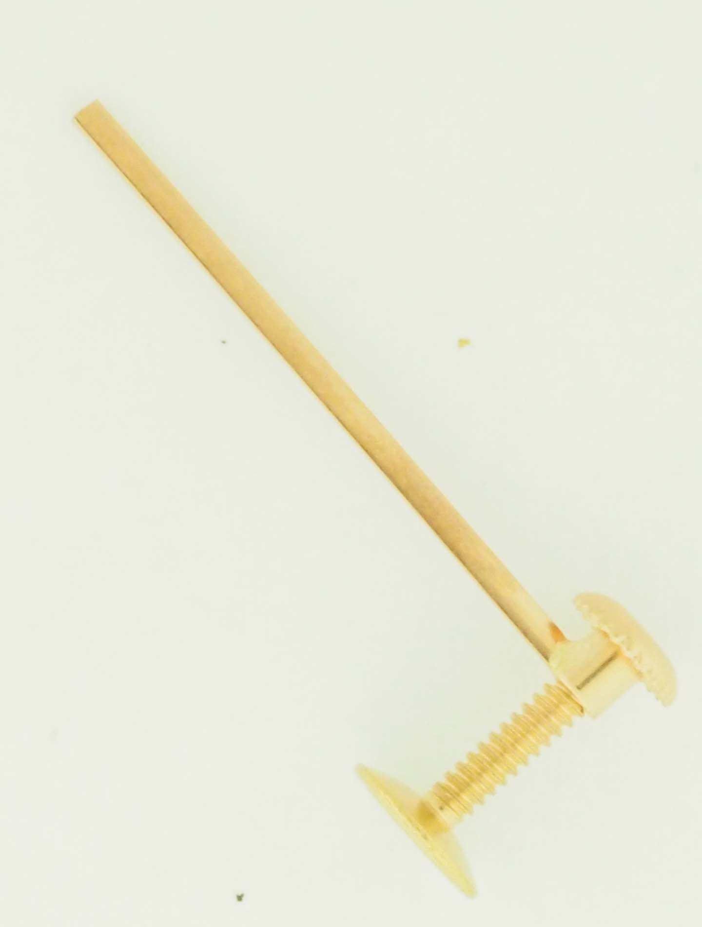 18K PINK SCREW (FRENCH) BACK STRAIGHT WIRE