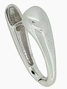 14KW SHINY OVAL HINGED HOOP