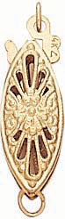 14KW FILIGREE FISH HOOK LARGE