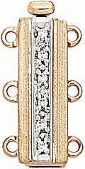14KY BAYONET CLASP 19mm W/6 DIA 3 ROW