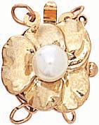 14KY CLASP W/PEARL 2 STRAND