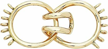 18KY HOOK & EYE BEAD CLASP 7 ROW
