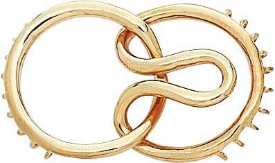 18KY LARGE HOOK & EYE BEAD CLASP 10 ROW