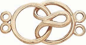 18KY HOOK & EYE BEAD CLASP 2 ROW