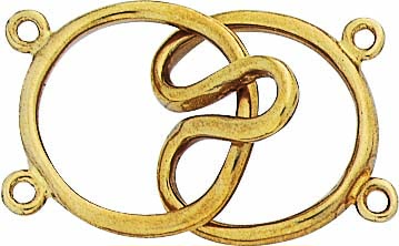 18KY 2 ROW HOOK & EYE CLASP 17.5x30mm