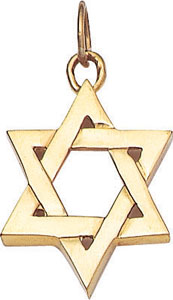 14KW CAST STAR OF DAVID HOLLOW BACK  1