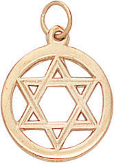 14KW STAR OF DAVID W/FRAME 5/8