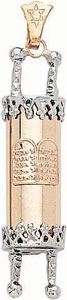 14KY TORAH W/COMMANDMENTS TABLETS