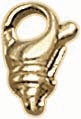 18KY PEAR SHAPE CLAW LOCK 10x5.5mm