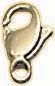 18KY PEAR SHAPE CLAW LOCK 8x4mm