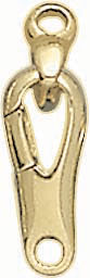 18KY 2 PART CLAW LOCK W/END RINGS 17x7mm