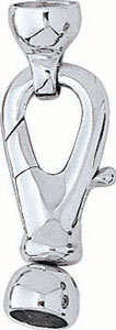 18KW 2 PART CLAW LOCK W/END RINGS 18.3 x 9 mm