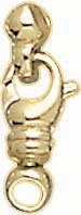 18KY 2 PART CLAW LOCK W/END RINGS 16x5mm