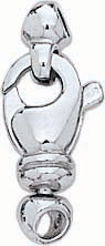 18KW 2 PART CLAW LOCK W/END RINGS 17x7mm