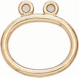 14KY TOGGLE RING 21.5x18mm W/2 RINGS