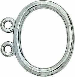 S.S. TOGGLE RING 21.5x18mm W/2 RINGS