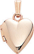 14KY SHINY BABY HEART LOCKET 10mm