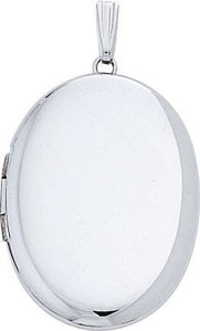 14KW SHINY OVAL LOCKET 28.5x23mm