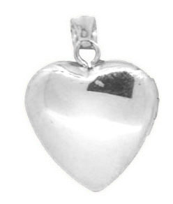 14KW 16MM SHINY HEART LOCKET