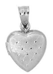 14KW 12mm FANCY HEART LOCKET