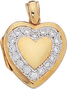 14KW HEART LKT W/ DIA .50TW 18.5mm