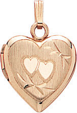 G.F. HEART LOCKET HAND ENG 12.5mm