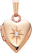 14KW HEART BABY LKT HAND ENG 10mm W DIA
