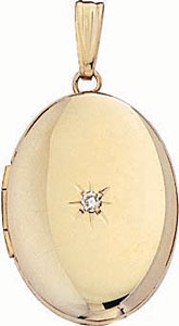 14KY OVAL LKT W/DIA 21x16mm