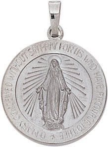 14KW ROUND HOLLOW MEDAL 3/4