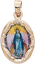 14KY MIRACULOUS ENAMEL 1/2