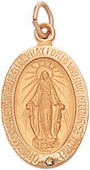 14KY OVAL HOLLOW MEDAL 5/8