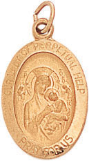14KY OVAL MEDAL 5/8