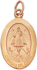 14KY OVAL MEDAL 5/8