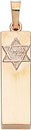 14KY SQ TUBE MEZUZAH W/STAR 3/4